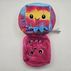 Moosh Moosh Flip-Ems Squared 2 Eve the Octopus Plush Reversible Toy Buddies 5.5"